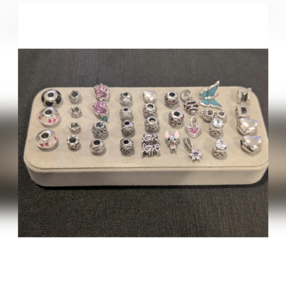 Pandora Bracelet & Mixed Charm Bundle -43pc Lot - Picture 8 of 11